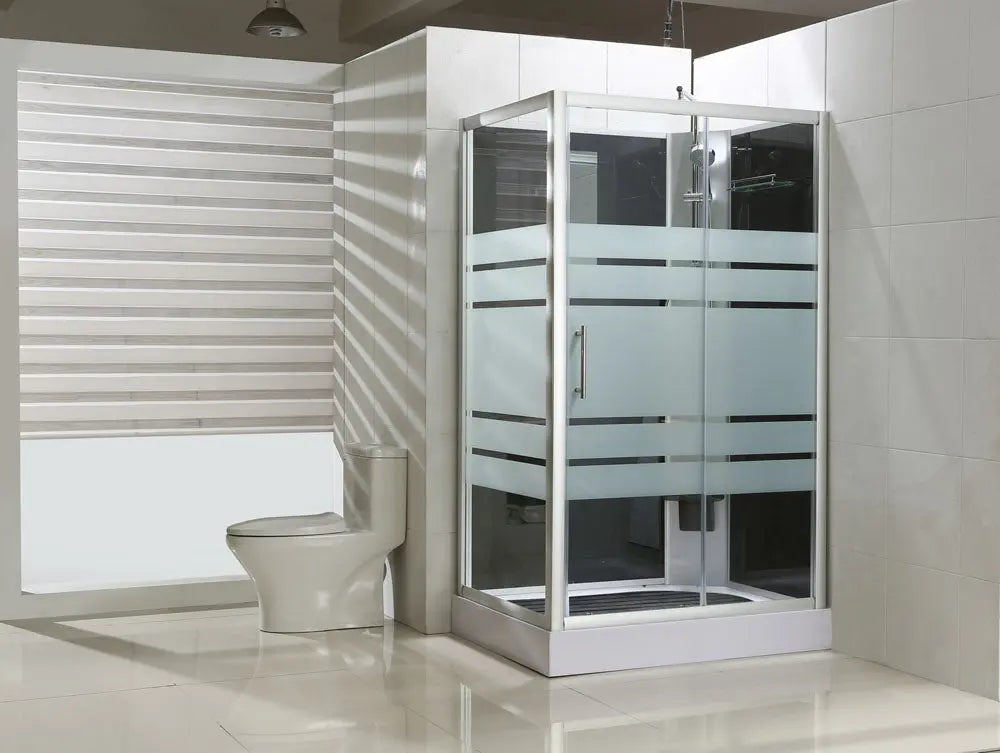 Thermo rechts complete douchecabine 120x90x218 alu 5mm glas