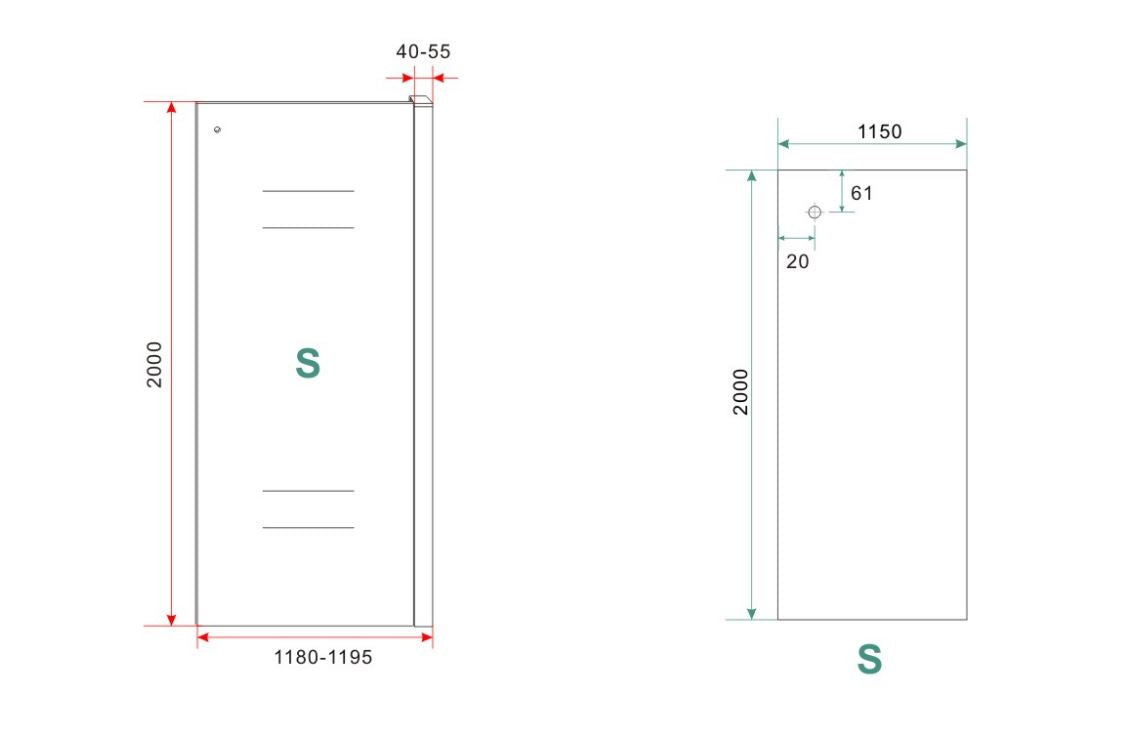 Sita inloopdouche met handdoekhouder 120x200 cm chroom/8 mm helder glas met Nano coating