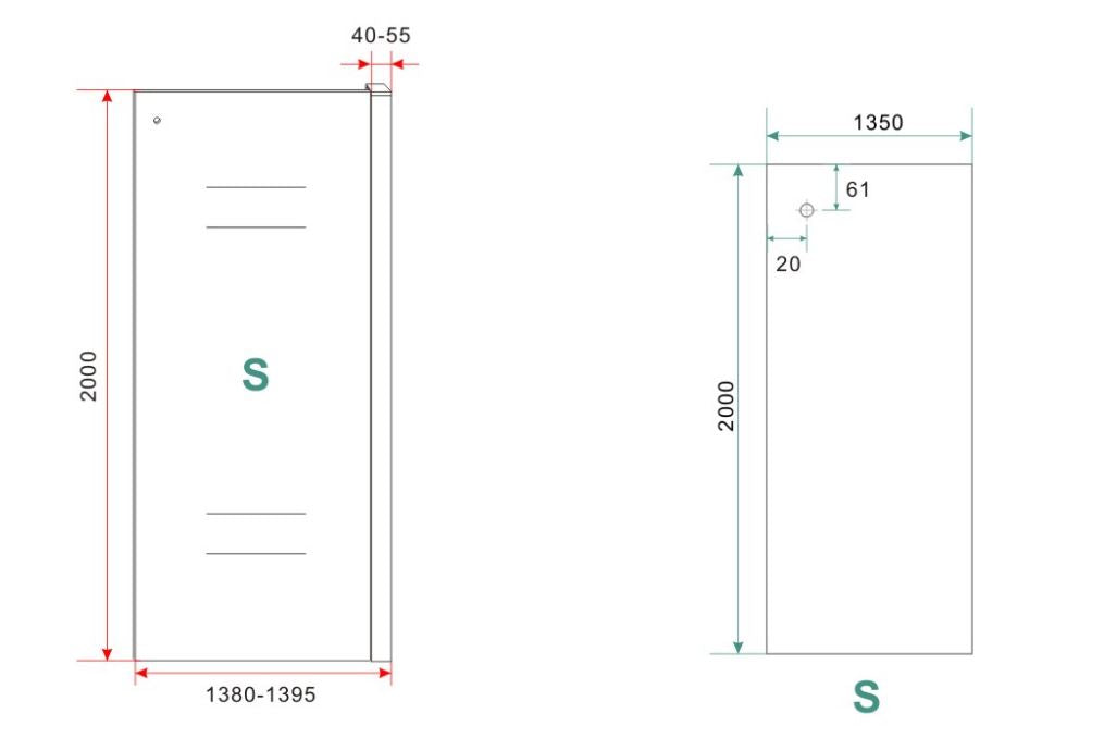 Sita inloopdouche met handdoekhouder 140x200 cm chroom/8 mm helder glas met Nano coating