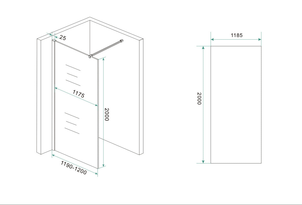 Slim glasplaat spiegelrook- naar helder glas 900x2000 8mm nano