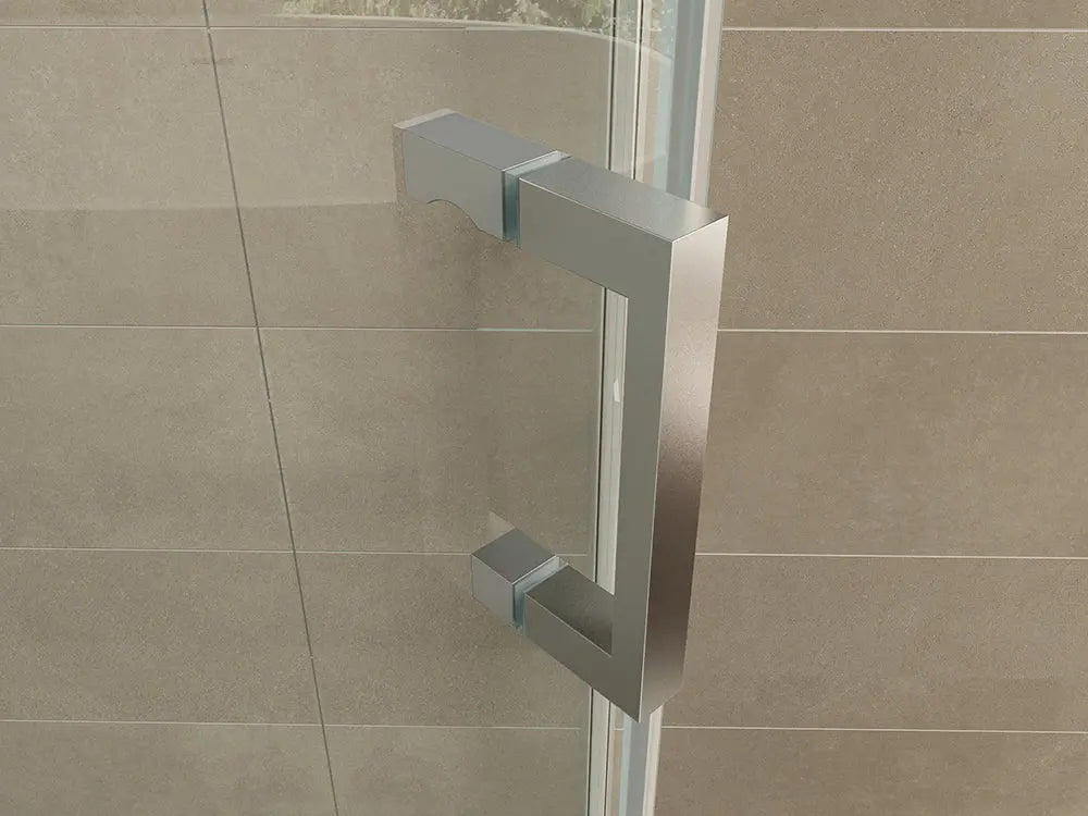 Pento cabine met 1 draaideur 900 x 900 x 2000 x 8 mm nano helder glas/chroom