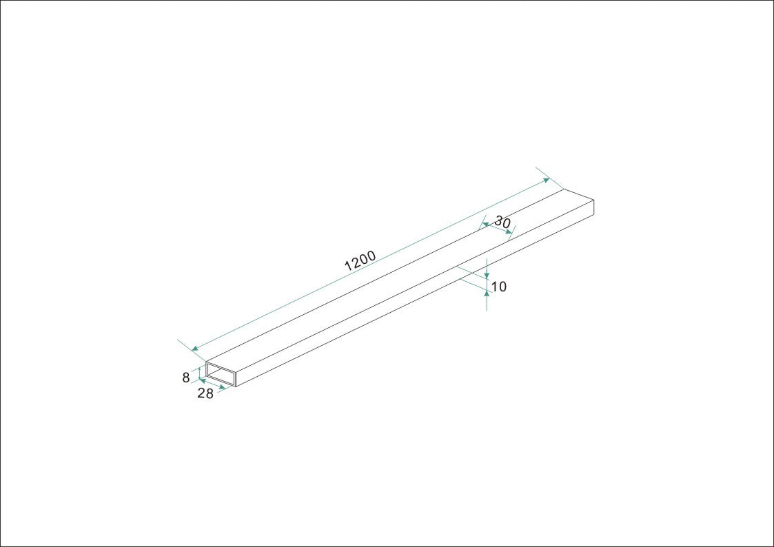 losse stabilisatiestang 120cm chroom