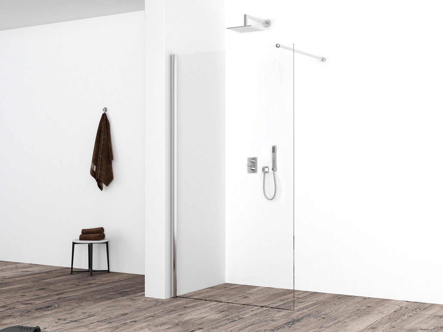 Eco inloopdouche 800 x 2000 x 8 mm nano helder glas/chroom