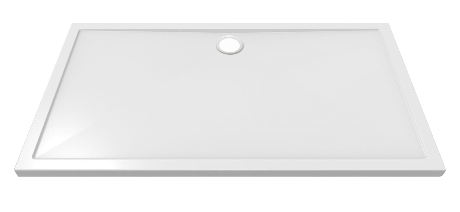 Douchebak rechthoek 160 x 90 x 4 cm acryl glans wit