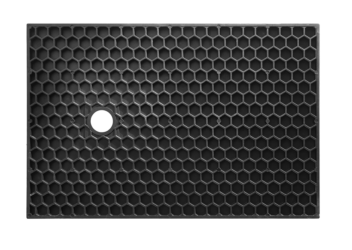 Wiesbaden stonea douchebak antislip composiet 1000 x 1200 x 30 mm inkortbaar mat zwart