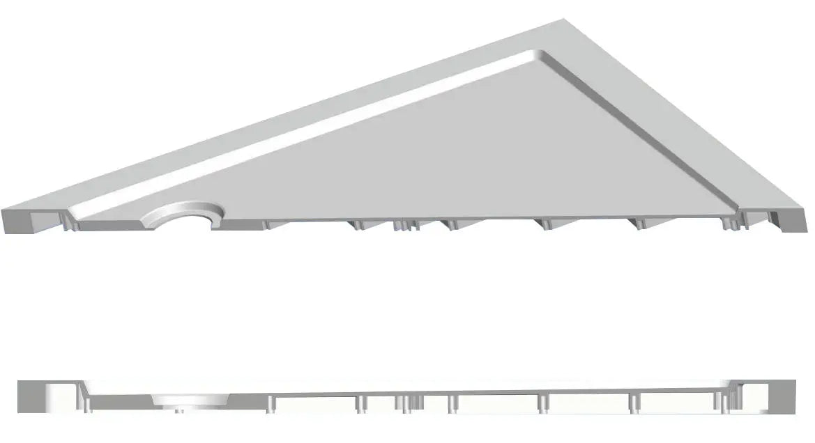 luxe douchebak SMC 1/4 rond 900x900x40 inbouw wit