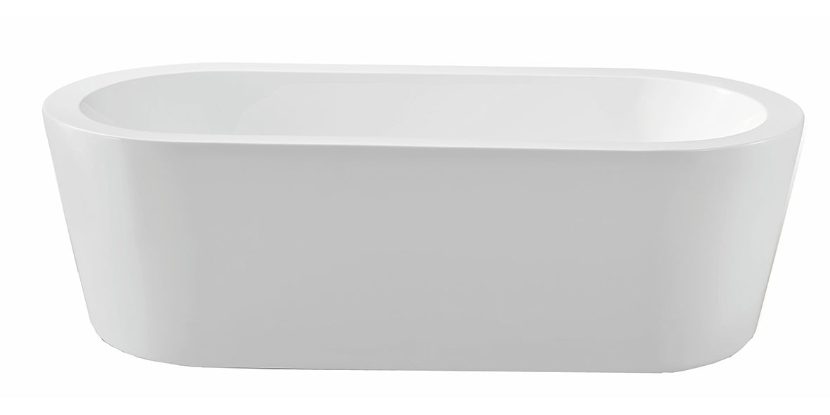 Bianco vrijstaand ligbad 178 x 80 cm acryl glans wit met waste glans wit