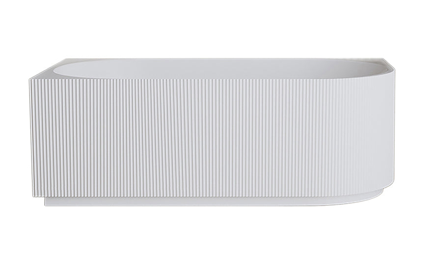 Rivi hoekbad links 170 x 80 cm acryl glans wit met waste glans wit