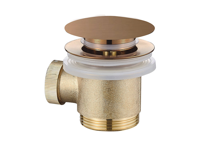 Caral clickwaste afvoerplug vrijstaand bad 1 1/2" geborsteld brons koper PVD