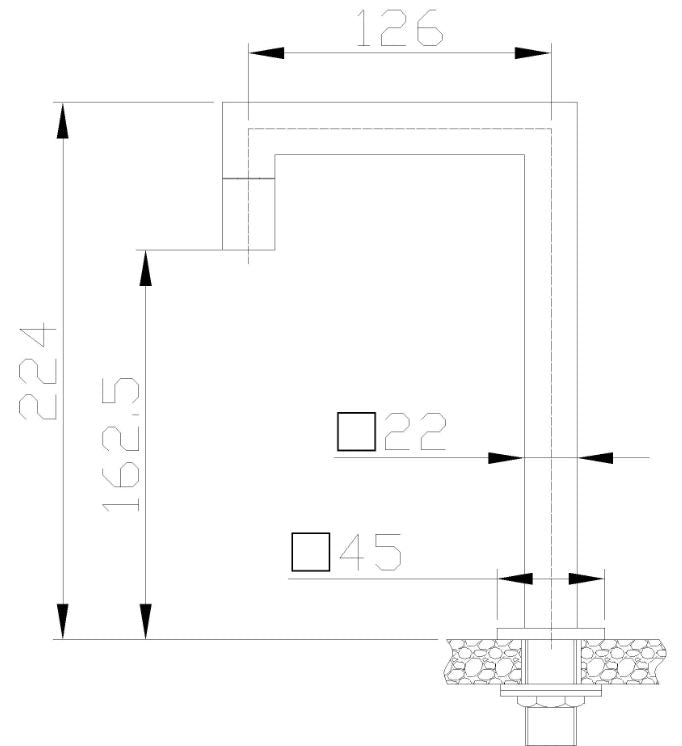 Kappa fonteinkraan 1/2" chroom