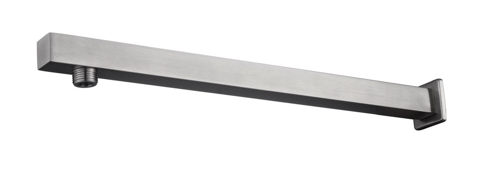 304 douchearm met muurbevestiging vierkant 40 cm geborsteld RVS
