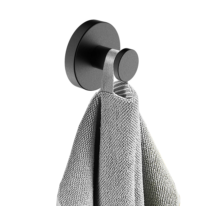 Alonzo handdoekhaak groot gunmetal PVD