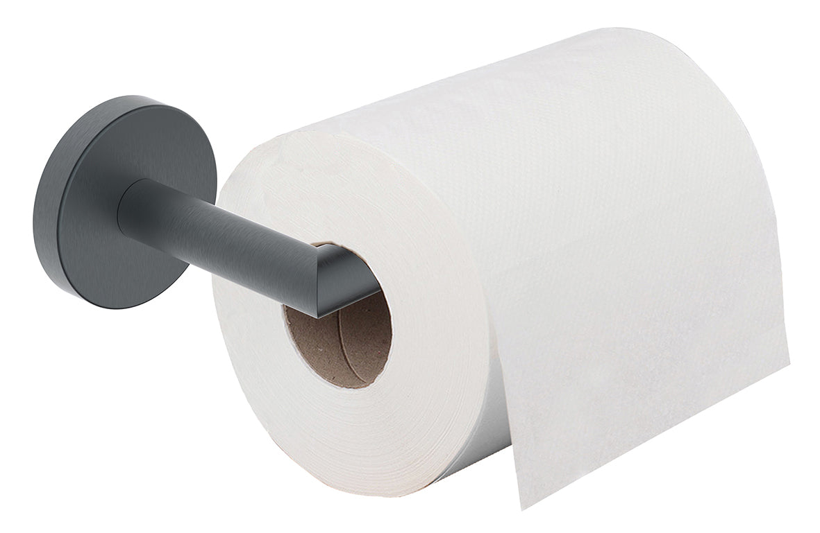 Alonzo toiletrolhouder met vaste arm gunmetal PVD