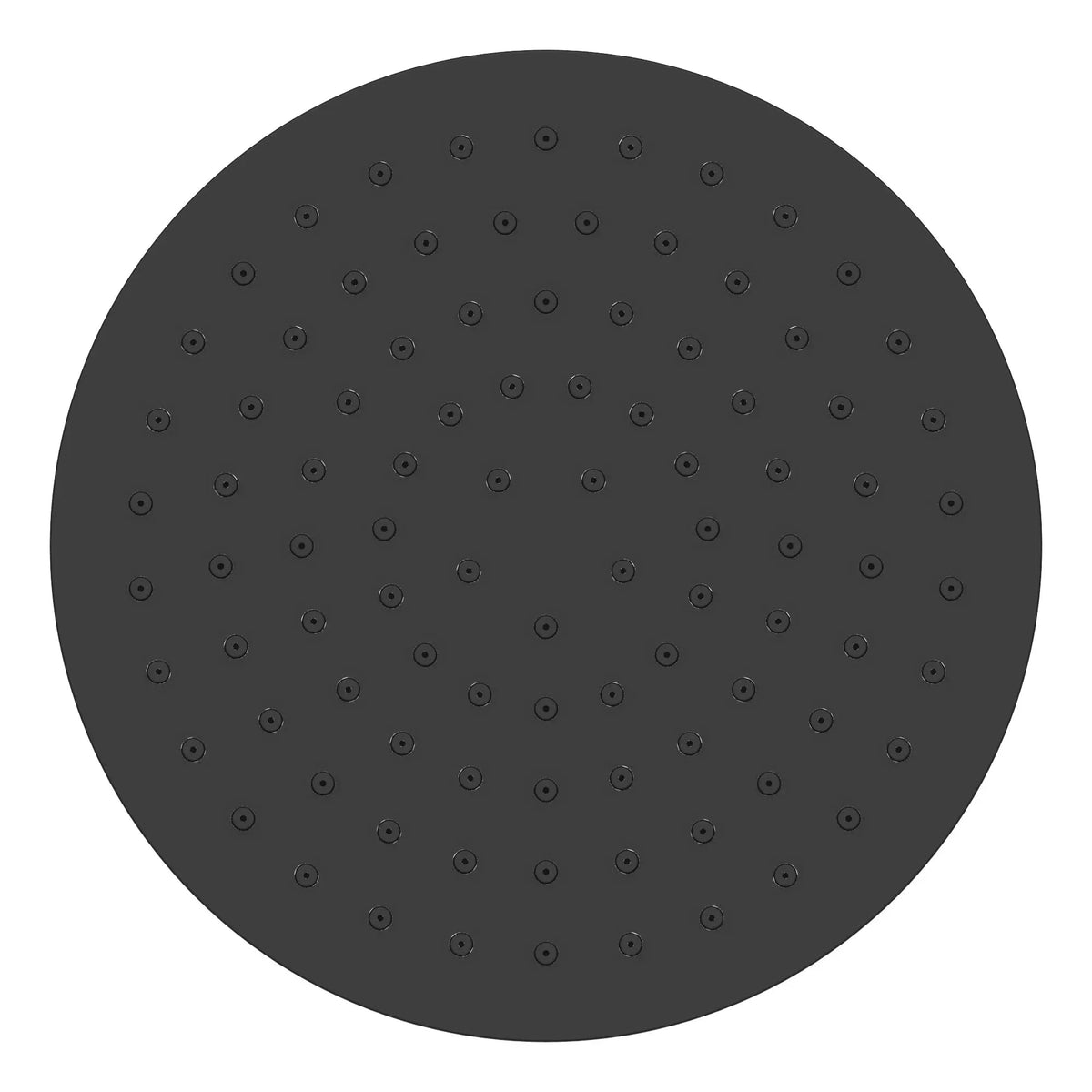 UniMatch hoofddouche rond 20 x 1,2 cm mat zwart
