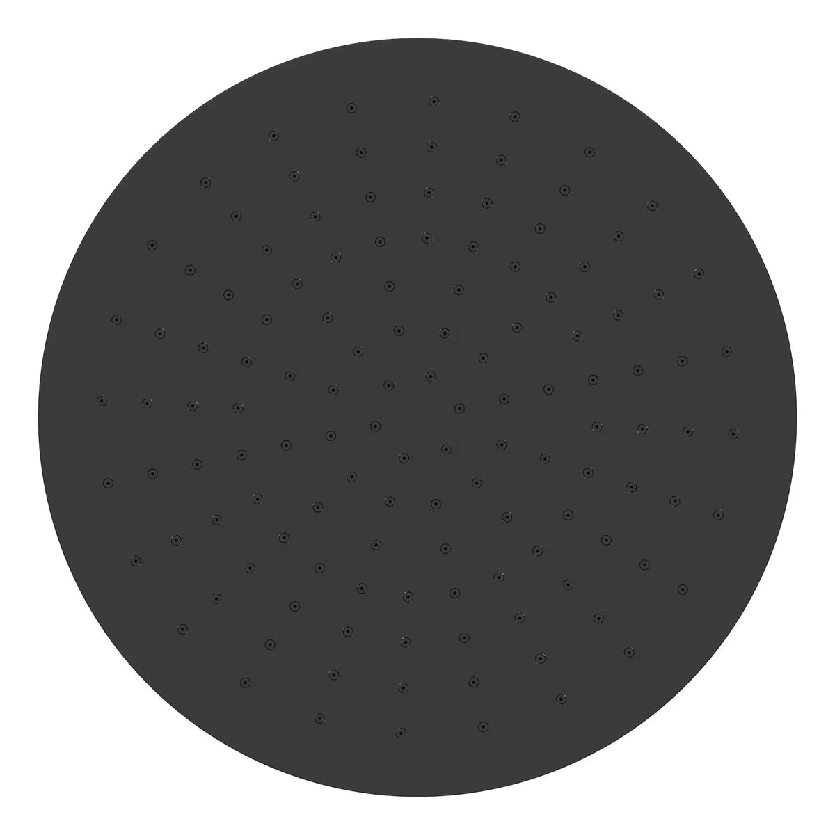 UniMatch hoofddouche rond 30 x 0,8 cm mat zwart