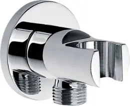 UniMatch wandaansluitbocht met handdouchehouder rond 1/2" chroom