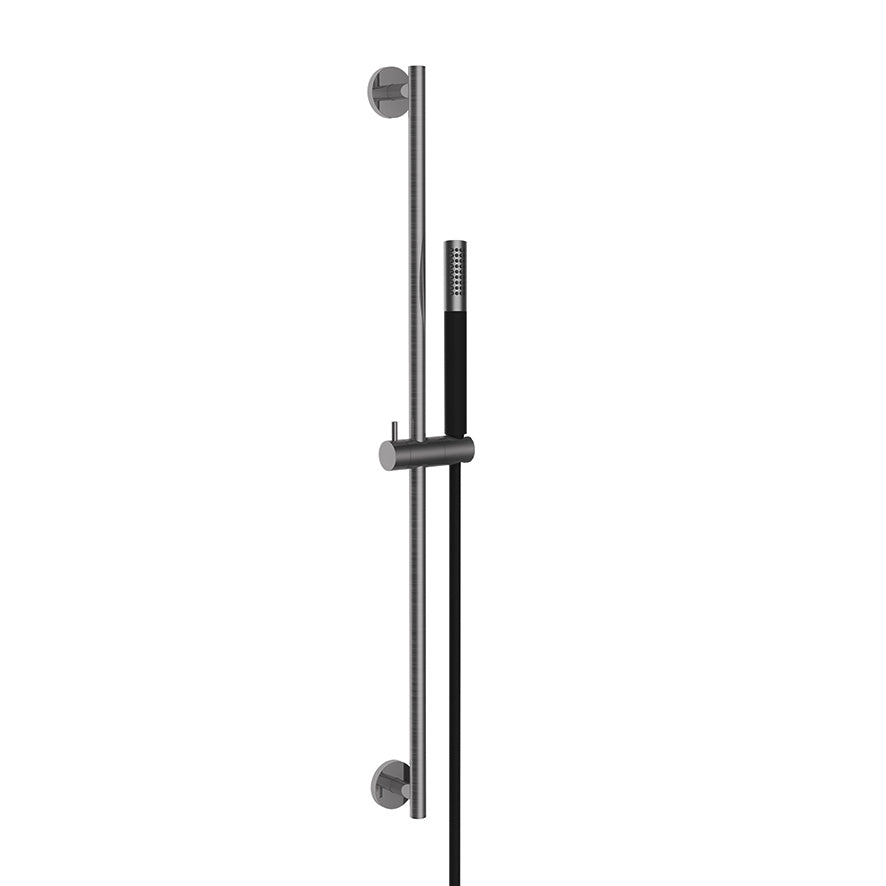Wiesbaden uniMatch glijstangset compleet met staafhanddouche 1 stand gunmetal/mat zwart