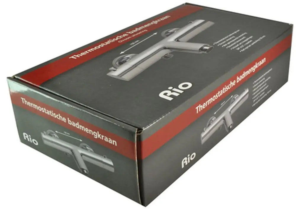 Rio thermostatische badmengkraan 15 cm chroom