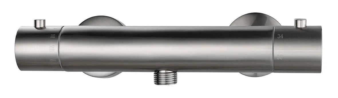 Rio thermostatische douchemengkraan 15 cm geborsteld staal