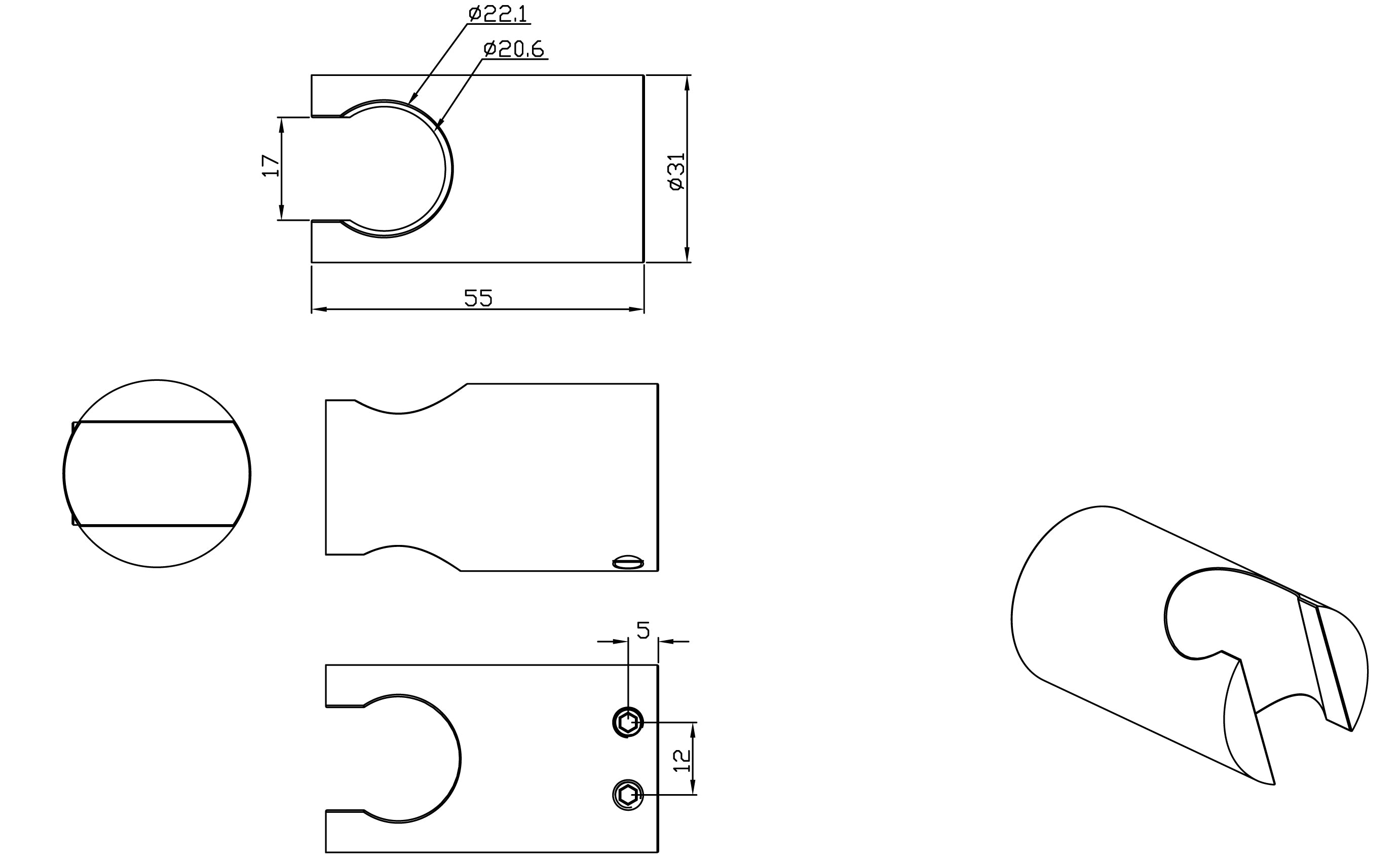 Wandhanddouchehouder geborsteld staal PVD