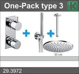 one-pack inbouwthermostaatset type 3 CHR (30cm)