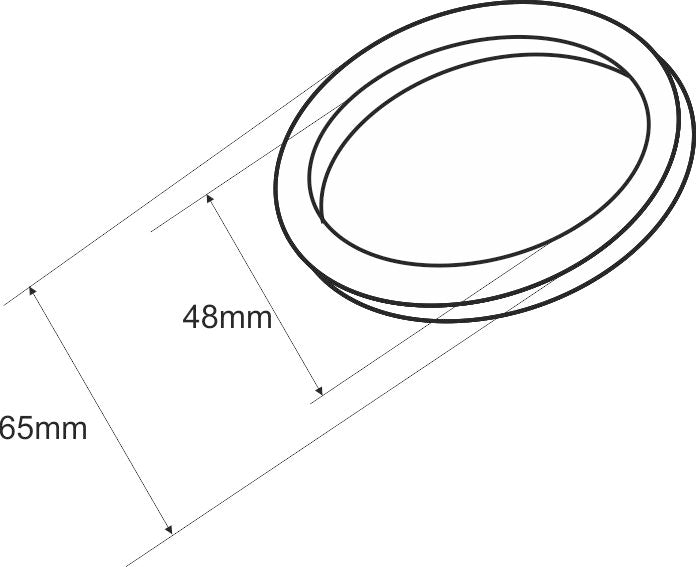 Caral rozet kraangedeelte eenhendel wastafelkraan 65 mm chroom