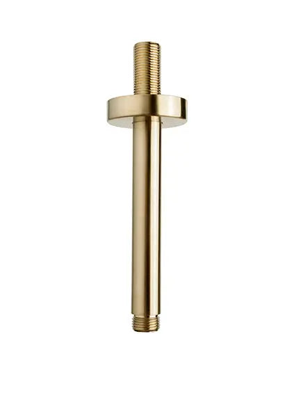 UniMatch douchearm met plafondbevestiging 15 cm geborsteld messing PVD