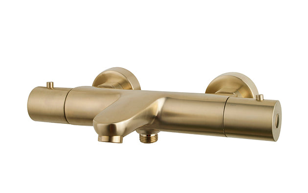 Caral thermostatische badmengkraan geborsteld messing PVD