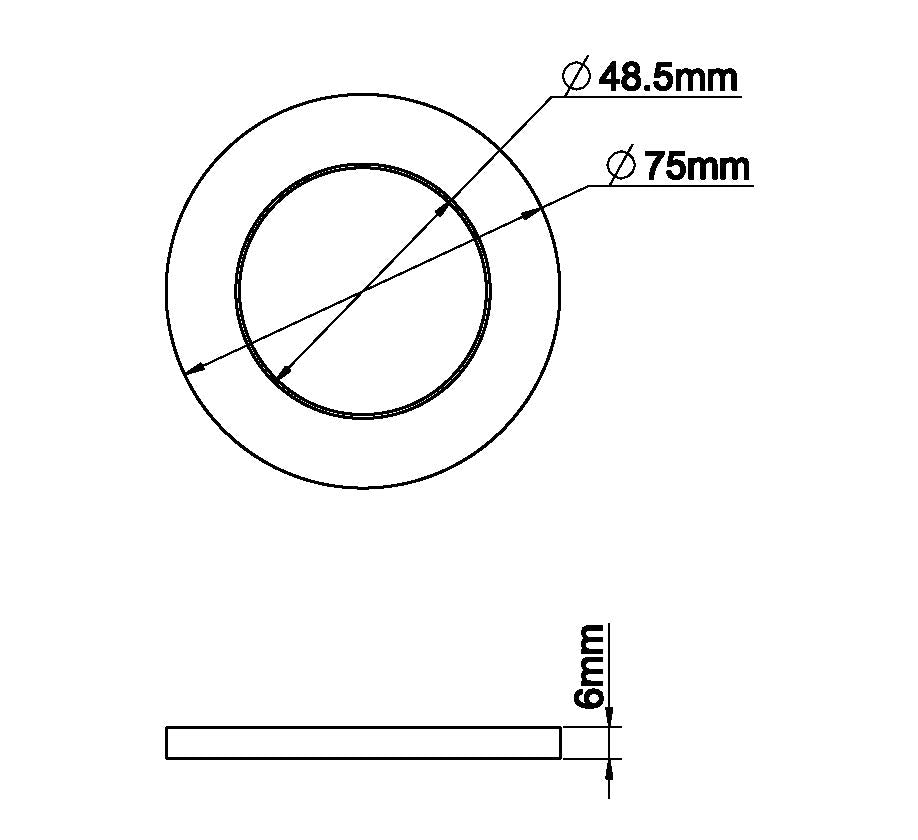 Caral rozet kraangedeelte eenhendel wastafelkraan 75mm geborsteld messing PVD