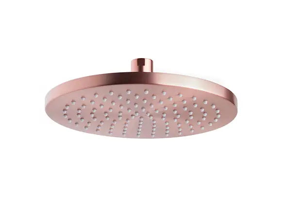 UniMatch hoofddouche rond 20 x 1,2 cm geborsteld koper