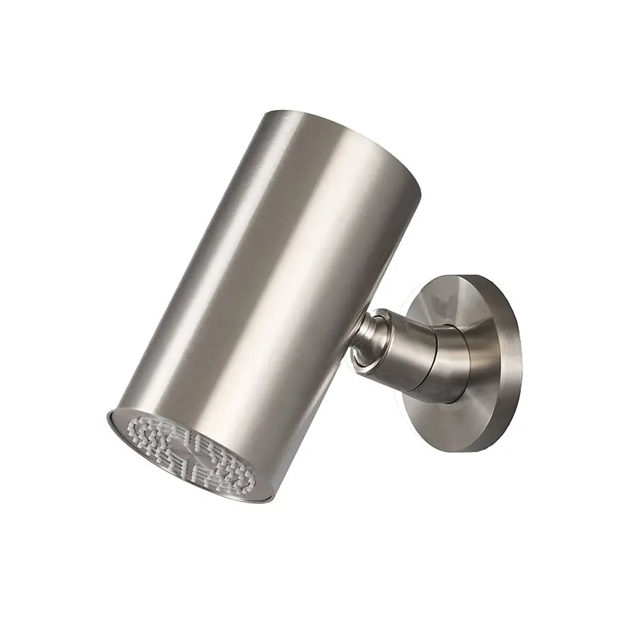UniMatch Beam hoofddouche rond 1 stand met muurbevestiging geborsteld staal PVD