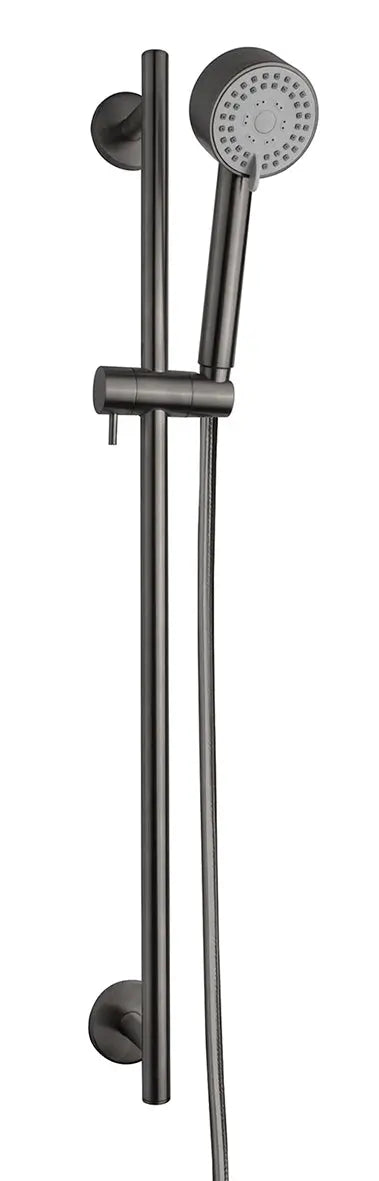 UniMatch Cadans glijstangset compleet met handdouche 3 standen Ø 8 cm gunmetal PVD