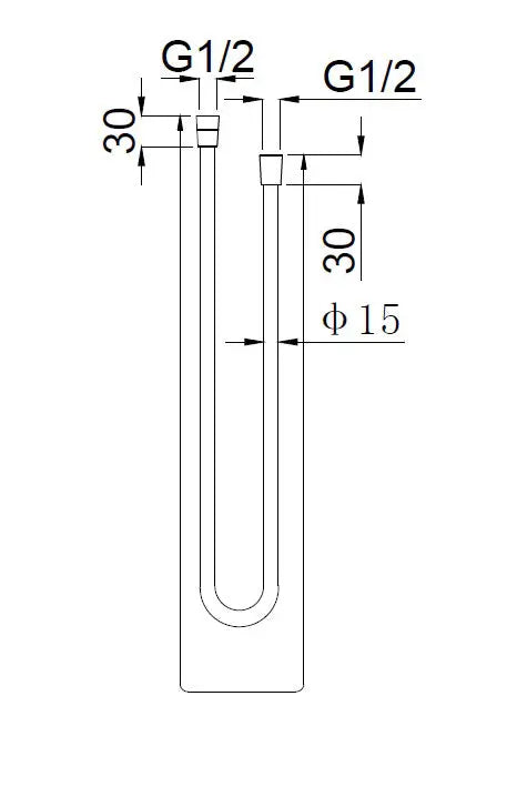 UniMatch doucheslang kunststof 150 cm mat zwart / geborsteld messing
