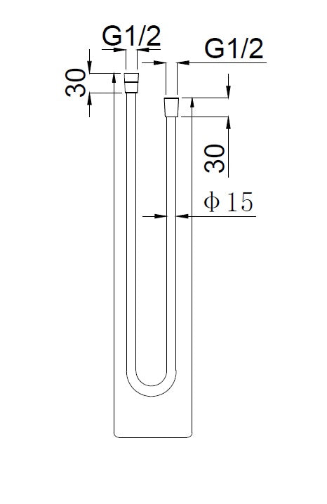 UniMatch doucheslang kunststof 150 cm gunmetal