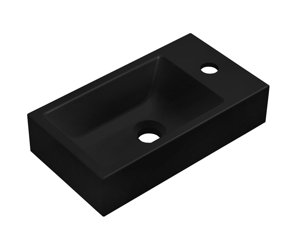 Xellanz ribbella fontein omkeerbaar 40 x 22 x 9 cm composiet mat zwart
