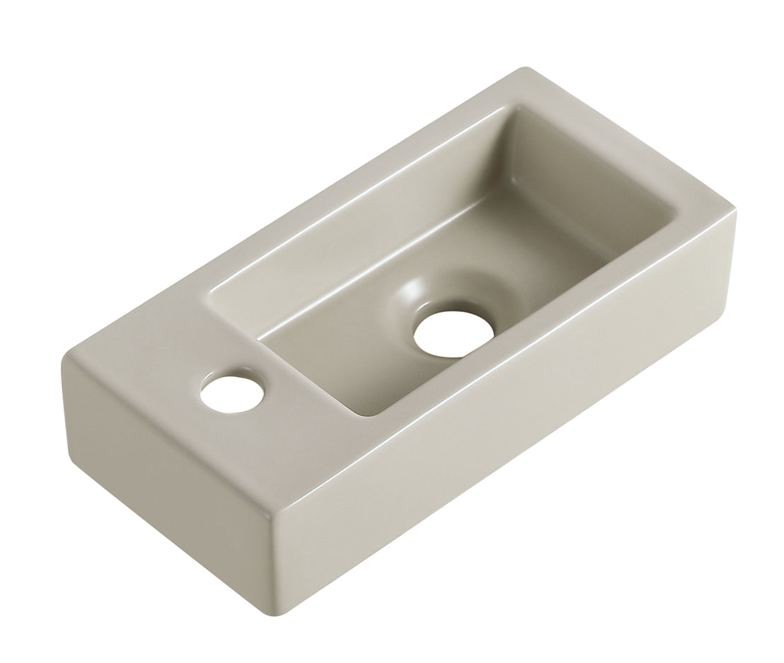 Wiesbaden rhea S mini fontein links 36,5 x 18 x 9 cm keramiek beige