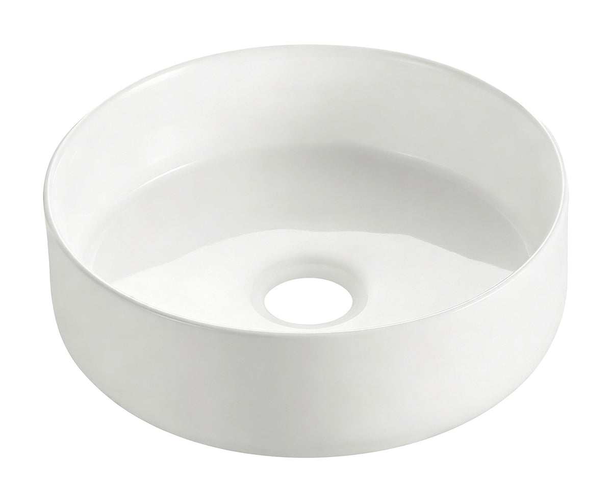 Wiesbaden colosso waskom rond 36 x 12 cm keramiek glans wit
