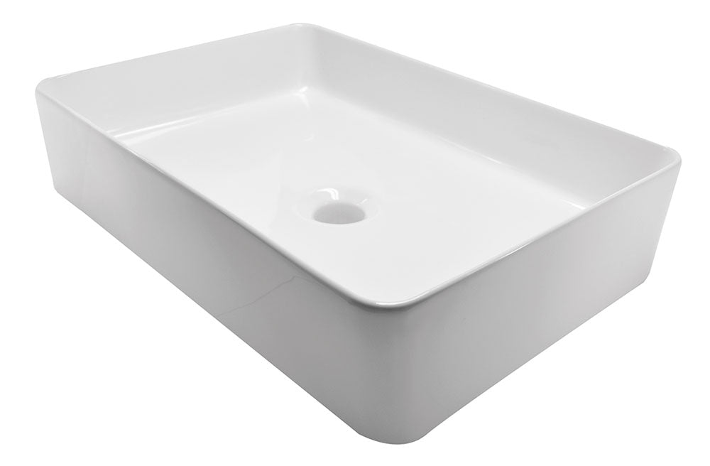 Wiesbaden link opzetwastafel 35 x 50 x 12 cm keramiek glans wit