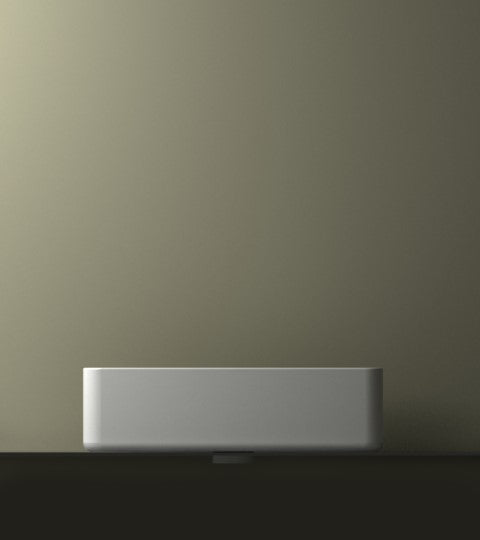 Wiesbaden link opzetwastafel 35 x 50 x 12 cm keramiek glans wit