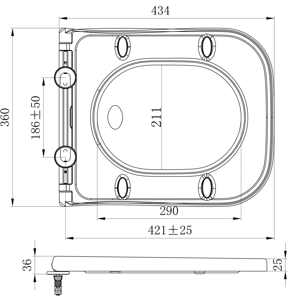 Sky toiletzitting softclose en quick release glans wit