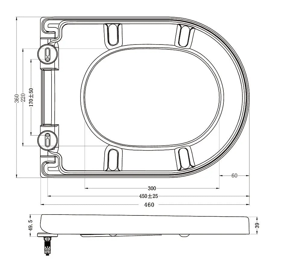 Vesta toiletzitting softclose en quick release glans wit