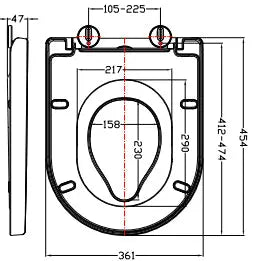 Vesta Family toiletzitting met geïntegreerde kinderzitting, softclose en quick release glans wit