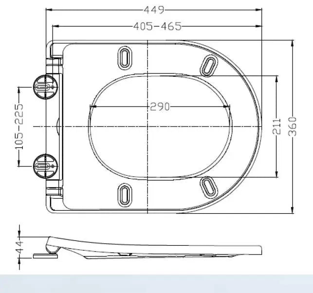 Shade slim toiletzitting softclose en quick release glans wit