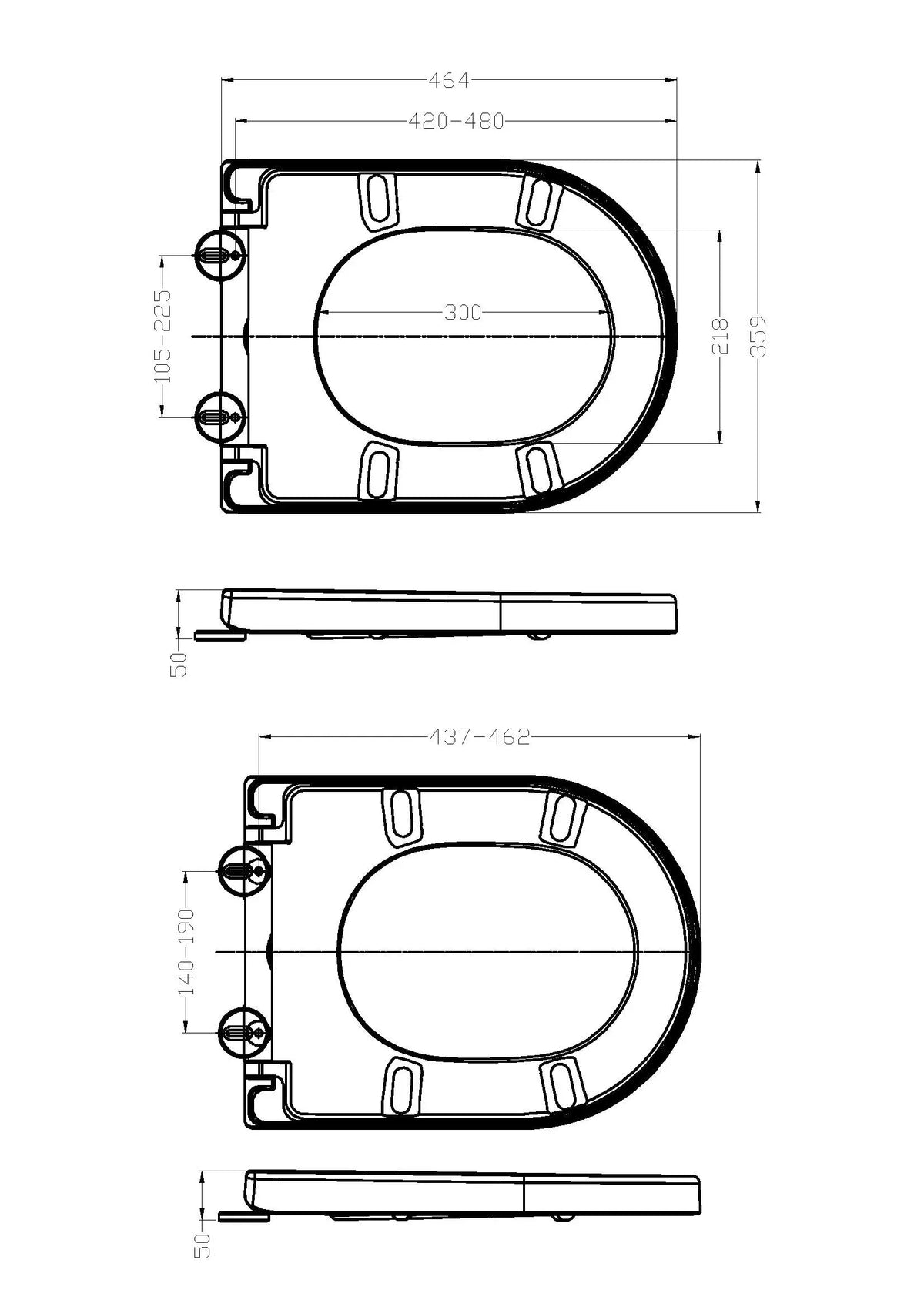 Vesta toiletzitting softclose en quick release mat wit
