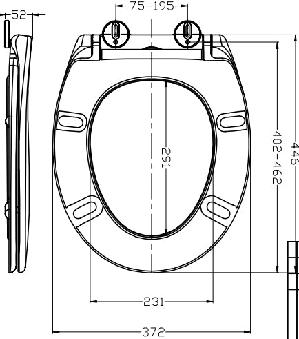 Ultimo 3.0 toiletzitting softclose en quick release mat wit