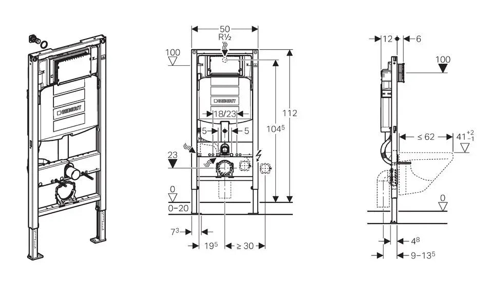 Geberit Duofix UP-320 inb.reservoir,bev.set, iso.set
