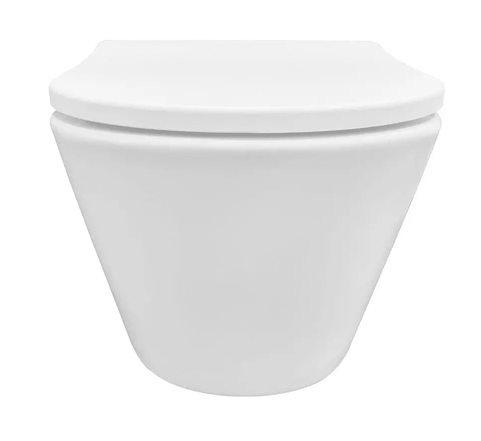 Vesta wandcloset rimless met Shade slim toiletzitting softclose en quick release mat wit