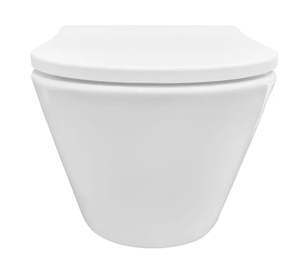 Vesta wandcloset rimless met Shade slim toiletzitting softclose en quick release glans wit