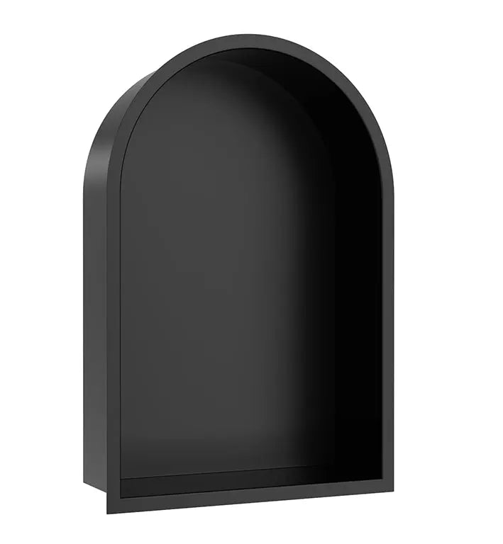 Demis inbouwnis ovaal 30 x 45 x 10 cm mat zwart