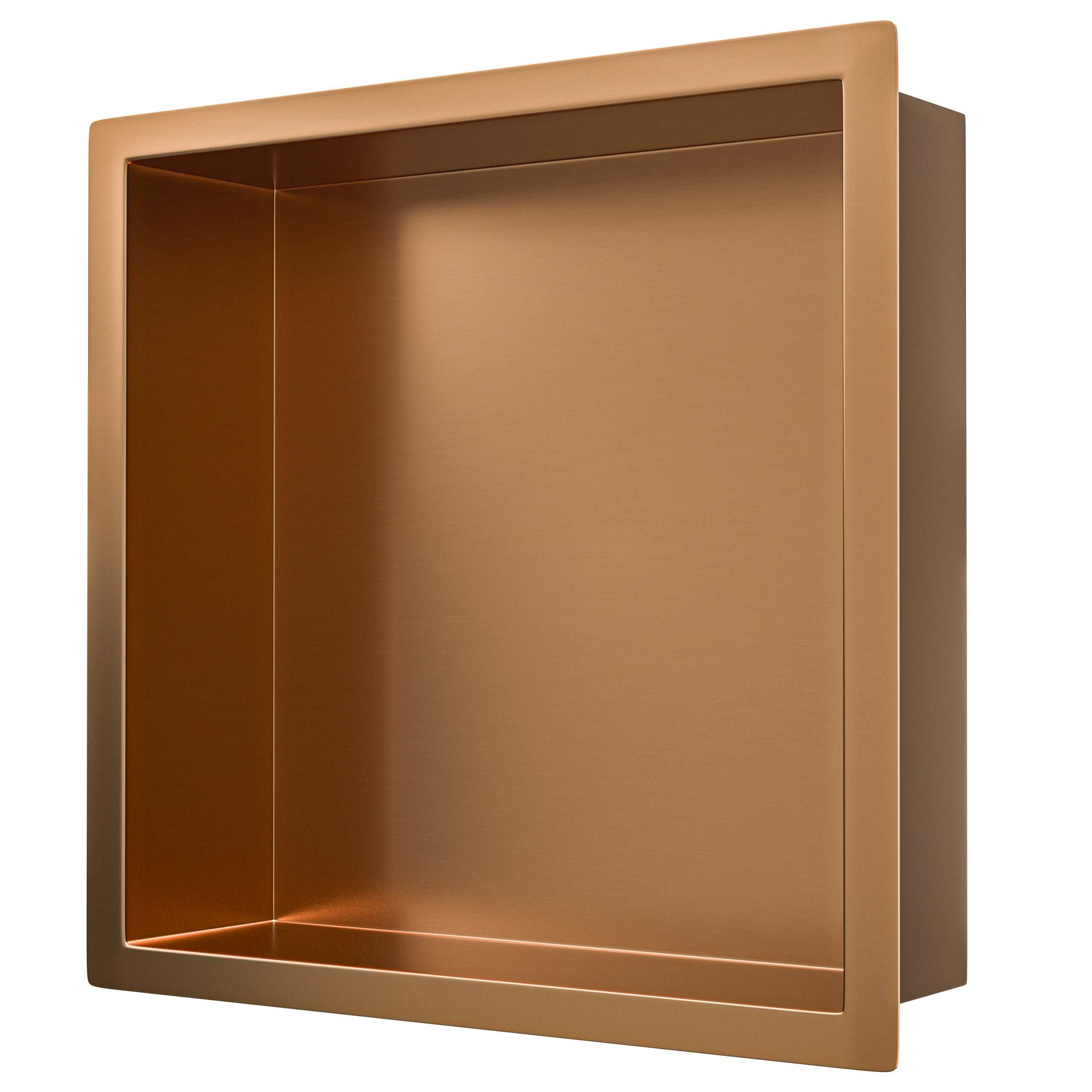 Demis inbouwnis 30 x 30 x 7 cm geborsteld brons koper PVD